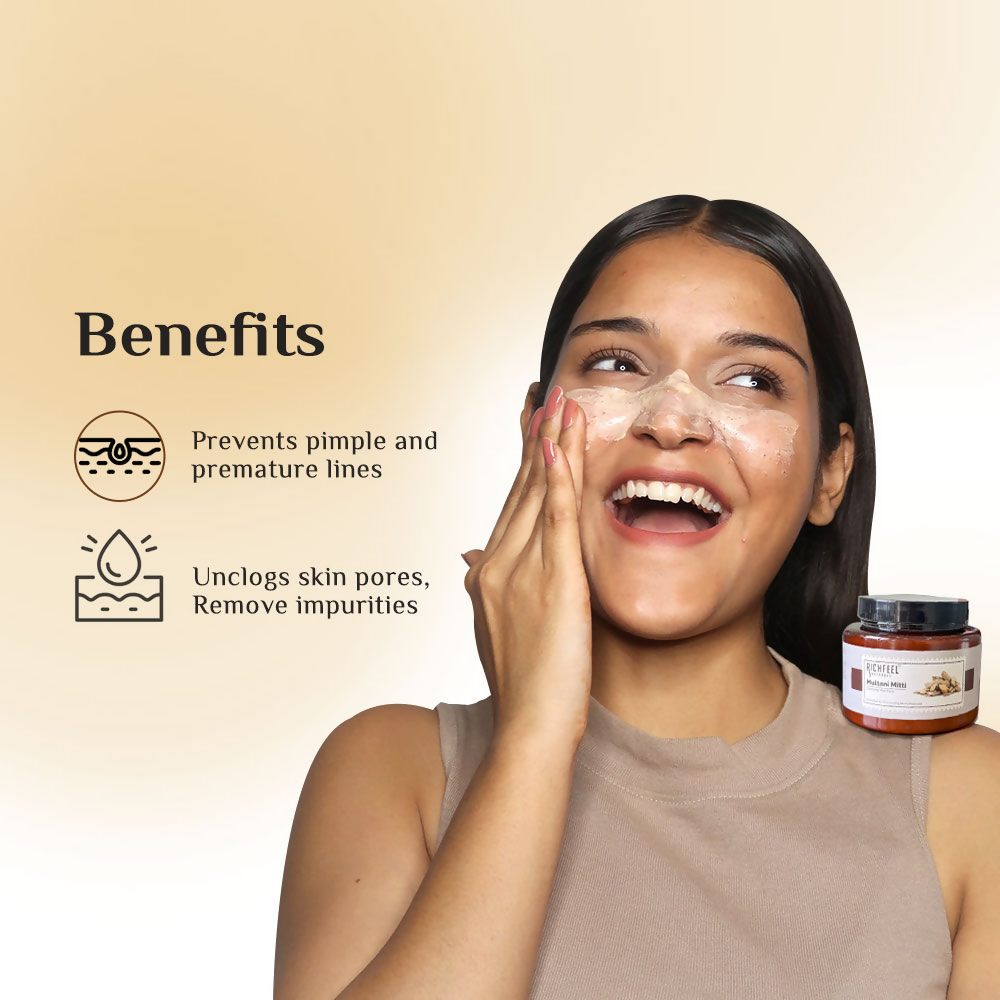 Richfeel Multani Mitti Powder (Fuller's Earth) For Soft