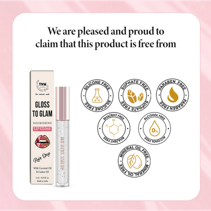 The Natural Wash Gloss To Glam Nourishing Lip Gloss - Raindrop