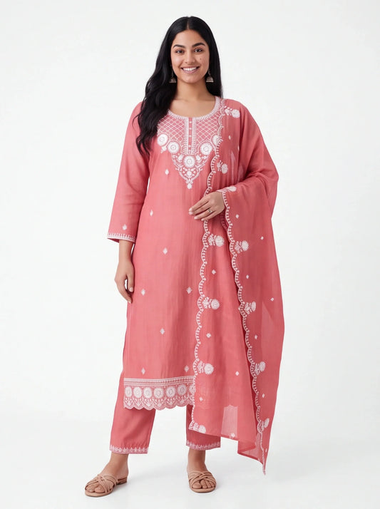 Linen cotton Kurti set