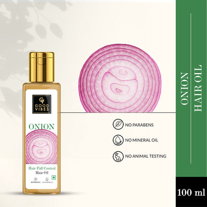 Good Vibes Onion Hairfall Control Hair Oil