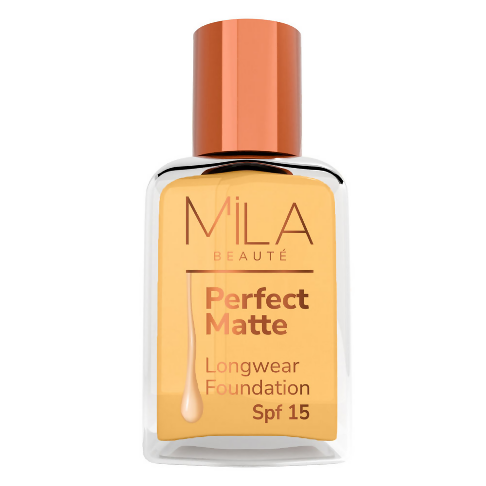 Mila Beaute Perfect Matte Longwear Foundation with SPF 15 & Oil Control Formula - Natural