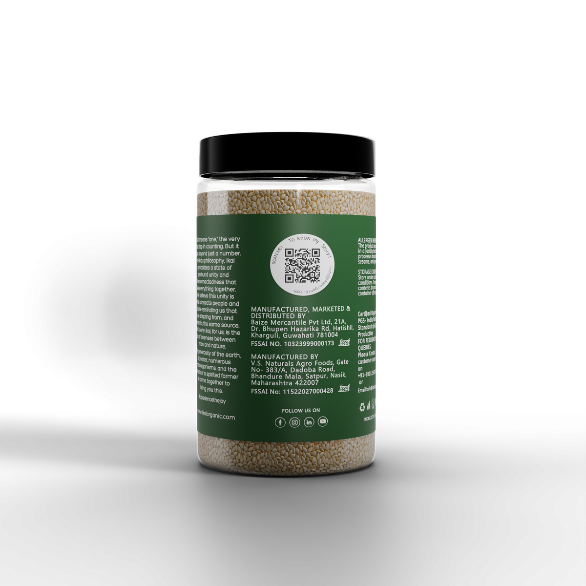 IKAI Organic White Sesame Seeds