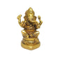 Tamas Brass Handmade Ganesh Statue for Good Luck, Success and Prosperity (Golden)