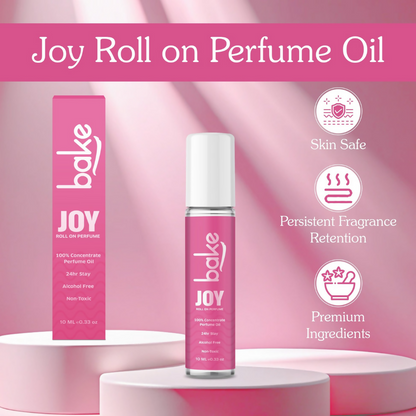 Bake Joy 100% Concentrated Perfume Oil Roll on Fragrance For Men & Women - Peony