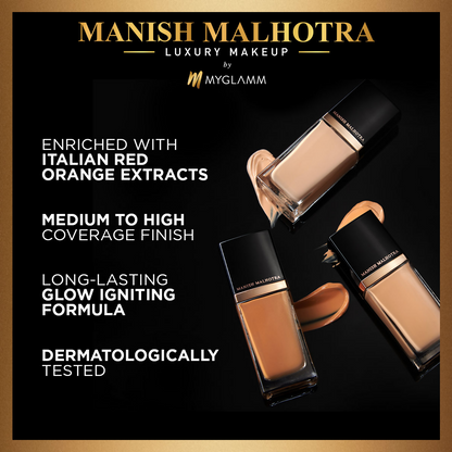 MyGlamm Manish Malhotra Beauty Skin Awakening Foundation - Nude Beige