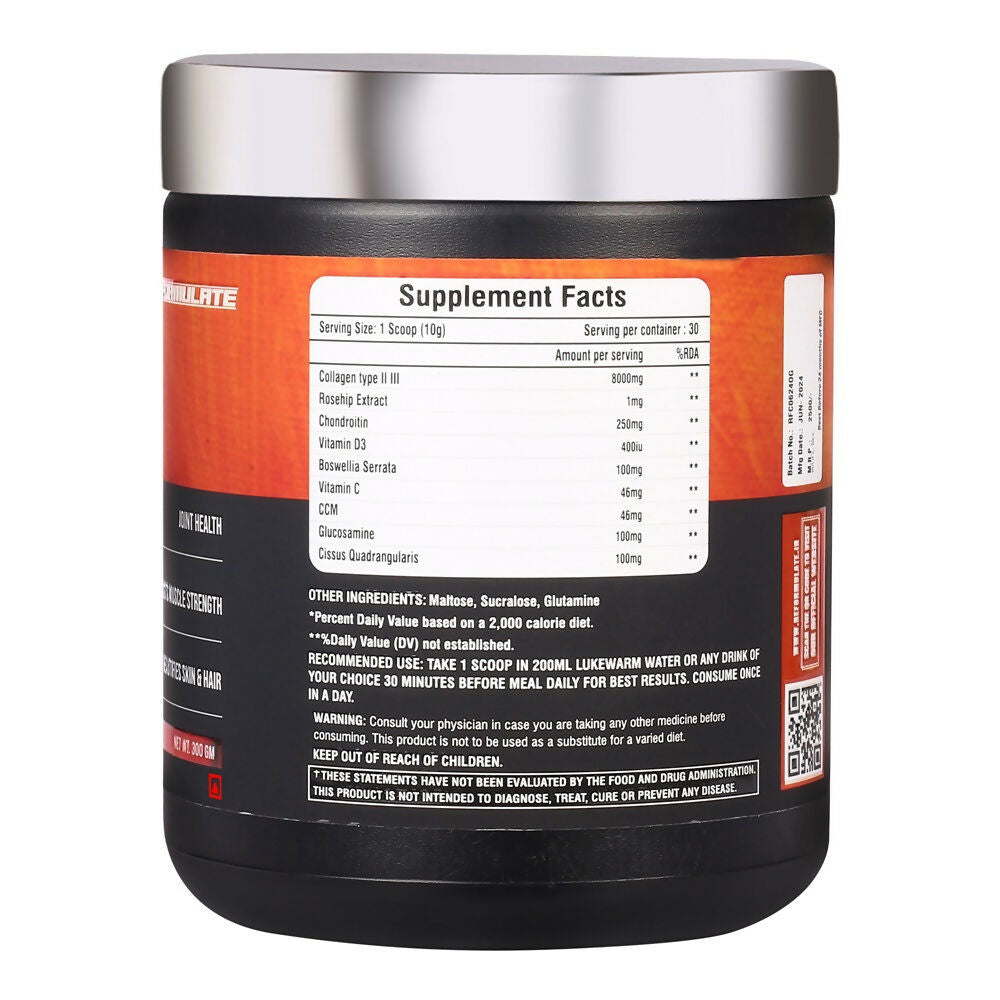 Reformulate Colla Gen Powder Peptides With Hadjod & Vitamin D3 I Joint Health I Boosts Muscle Strength I Beautifies Skin & Hair I Orange