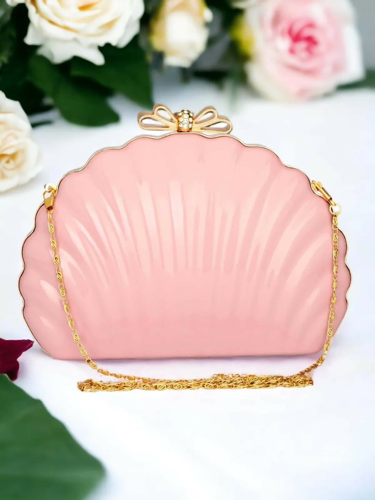Joban Fashion Embellished Box Clutch - Pink