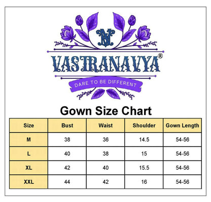 Vastranavya Purple Faux Blooming With Beads Embroidered work and Rich Floral Pedding Digital Print Gown