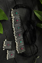 Mominos Fashion Johar Kamal Statement Silver-Plated Brass Finish Kundan/Pearls Choker For Women (Multi)