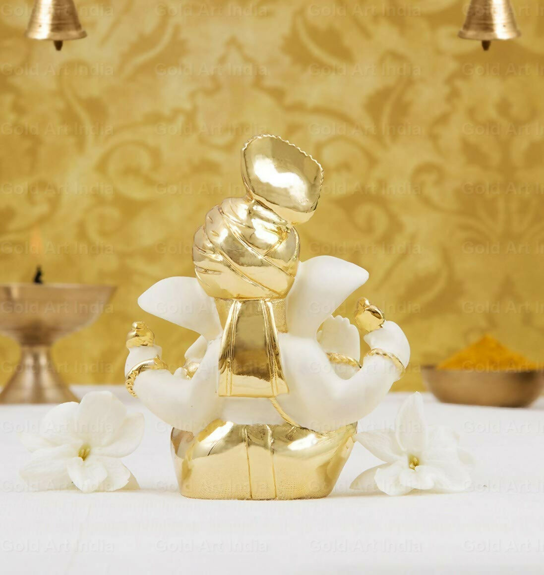 Gold Art India Ceramic Ganesh Idol