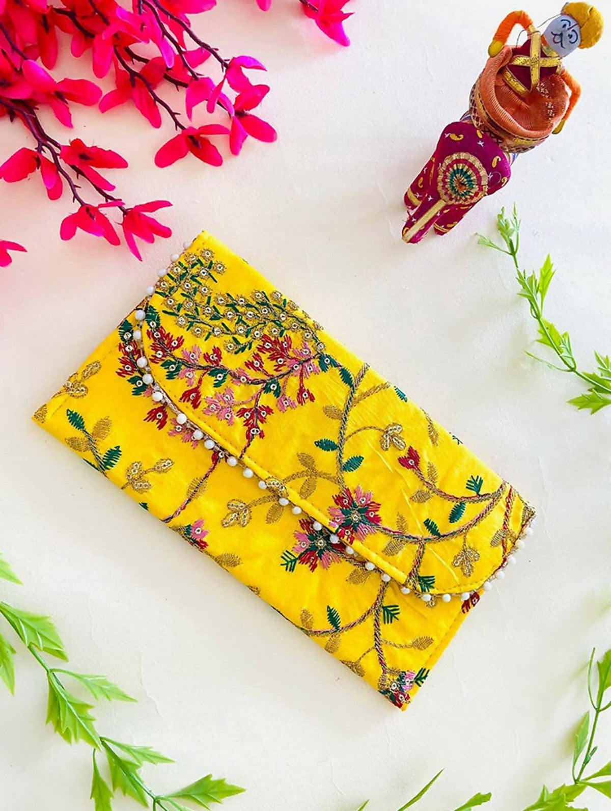 Joban Fashion Bridal Purse - Yellow