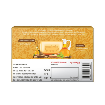 Medimix Ayurvedic Sandal Bathing Soap With Eladi Oil