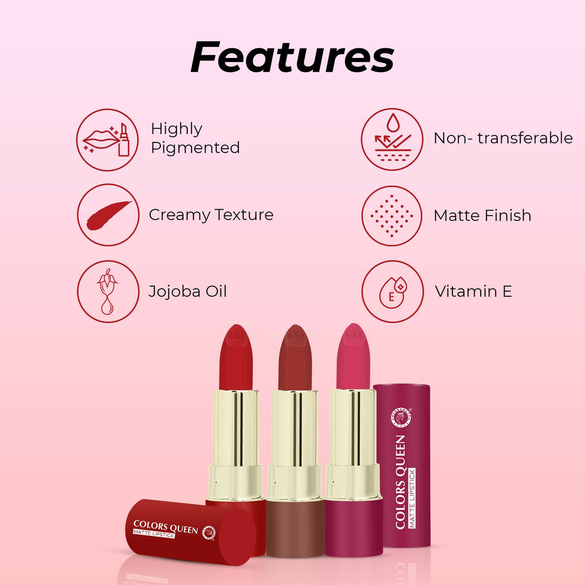 Colors Queen Lippie Stick Matte Lipstick - Nude Toast