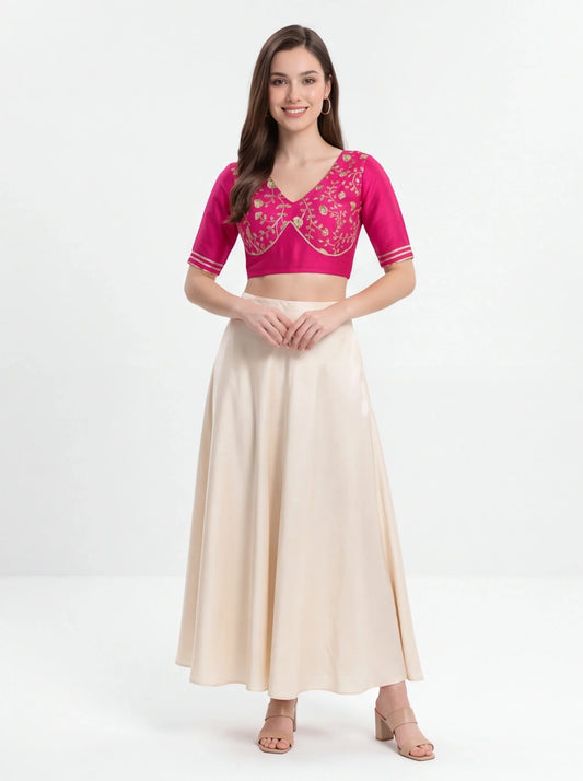 2879 Raw silk blouse | readymade blouse for saree