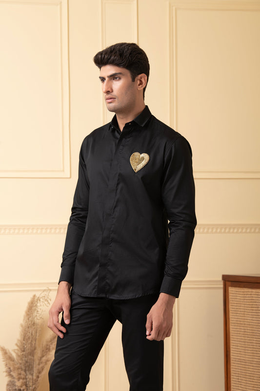 Heart Shaped Patch Shirt by Hilo Design