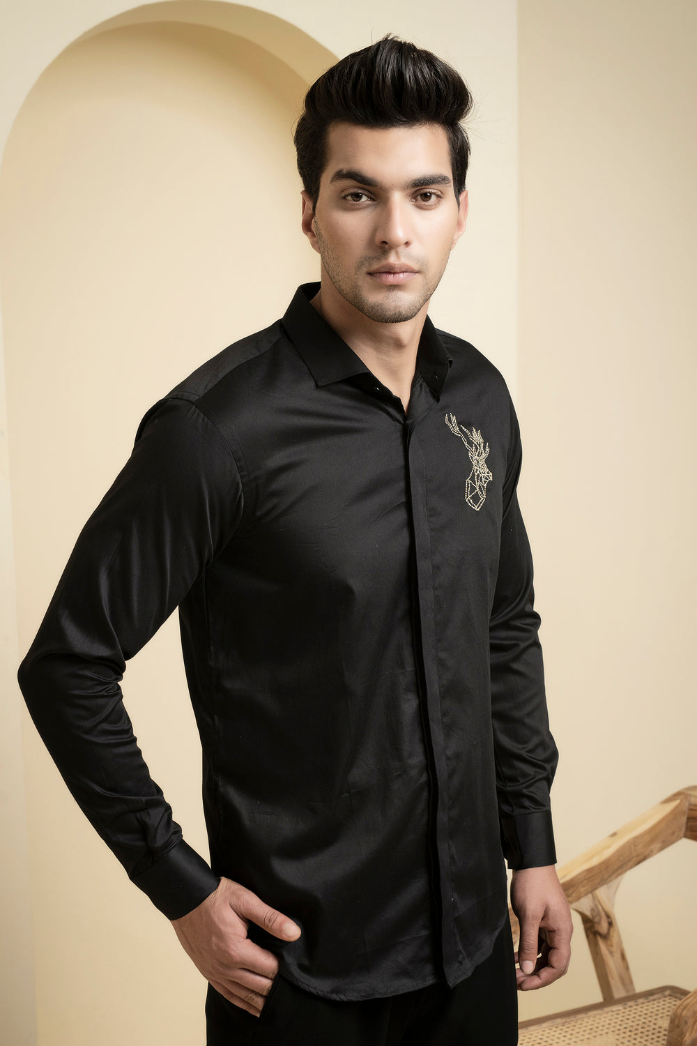 Perto Reindeer Designer Men's Shirt by Hilo Design