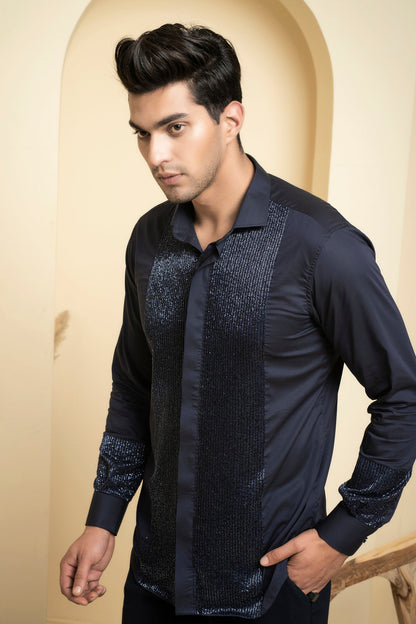 Metallic Designer Men's Shirt by Hilo Design