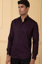 Solid Purple Plain Shirt by Hilo Design