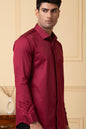Solid Maroon Plain Shirt by Hilo Design