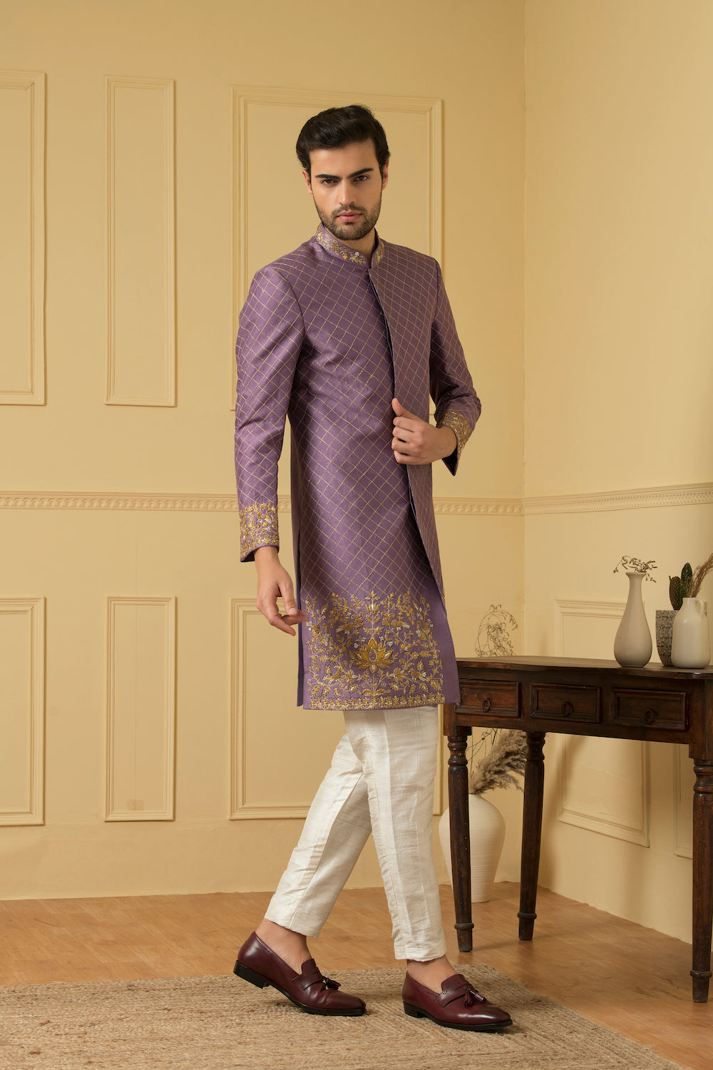 Marfil Designer Men's Sherwani by Hilo Design