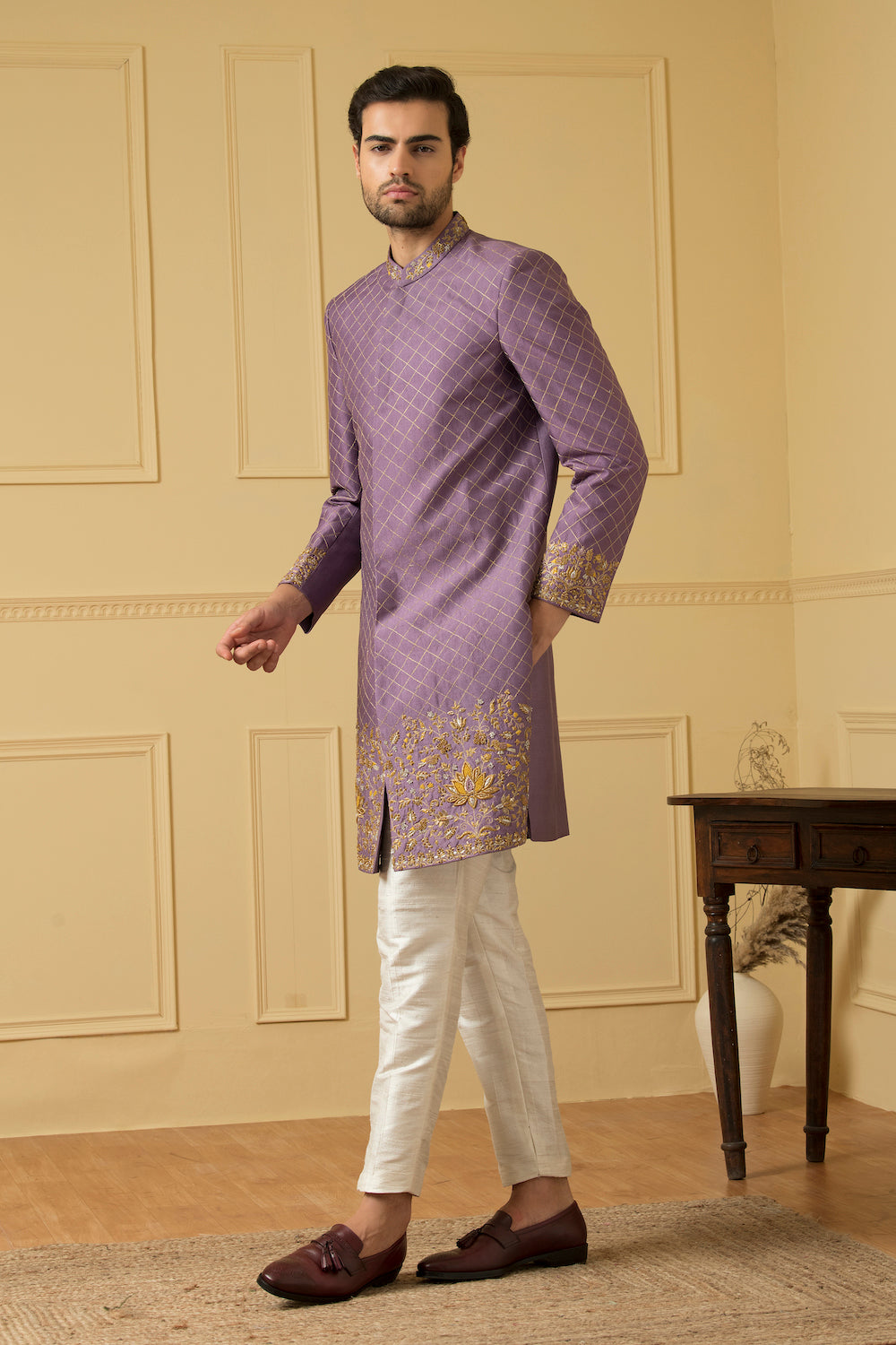 Marfil Designer Men's Sherwani by Hilo Design