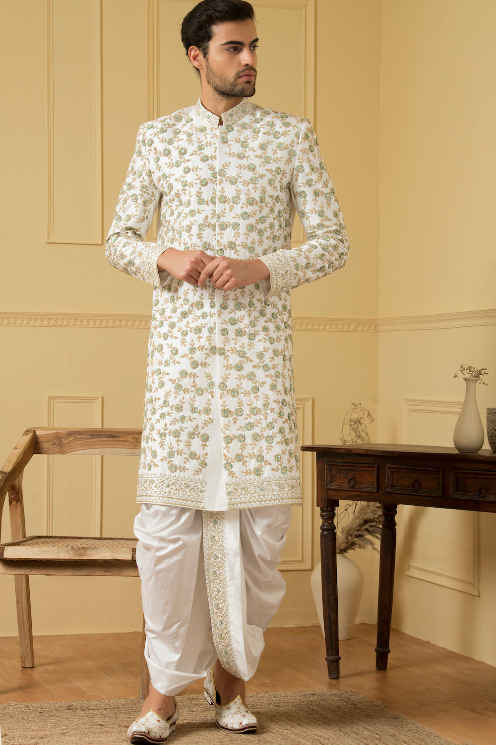 Verde Designer Men's Sherwani by Hilo Design
