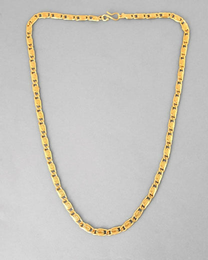 VOJ Gold-Polished Statement Chain
