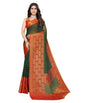 Vamika Green Chiffon Brasso Bollywood Style Woven Saree (DIMPLE GREEN)
