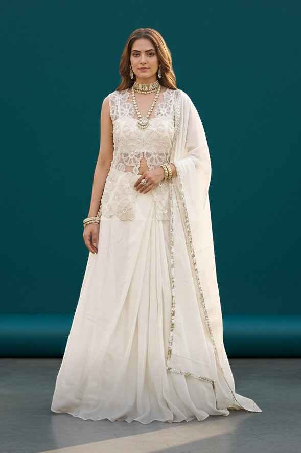 House Of Indian Wedding Attire Embroidered Lehenga Set