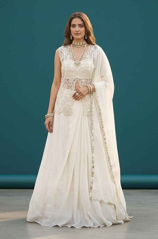 House Of Indian Wedding Attire Embroidered Lehenga Set