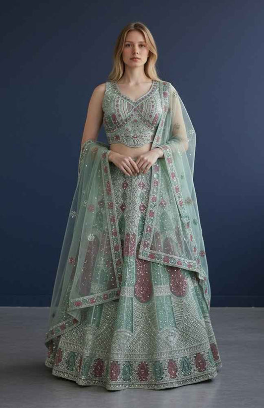 Lehenga Choli set : Light Green