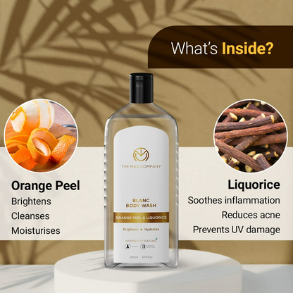 The Man Company Blanc Perfumed Body Wash For Men With Orange Peel & Liquorice