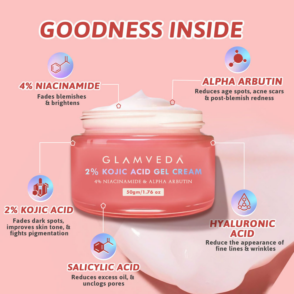 Glamveda 2% Kojic Acid Gel Cream