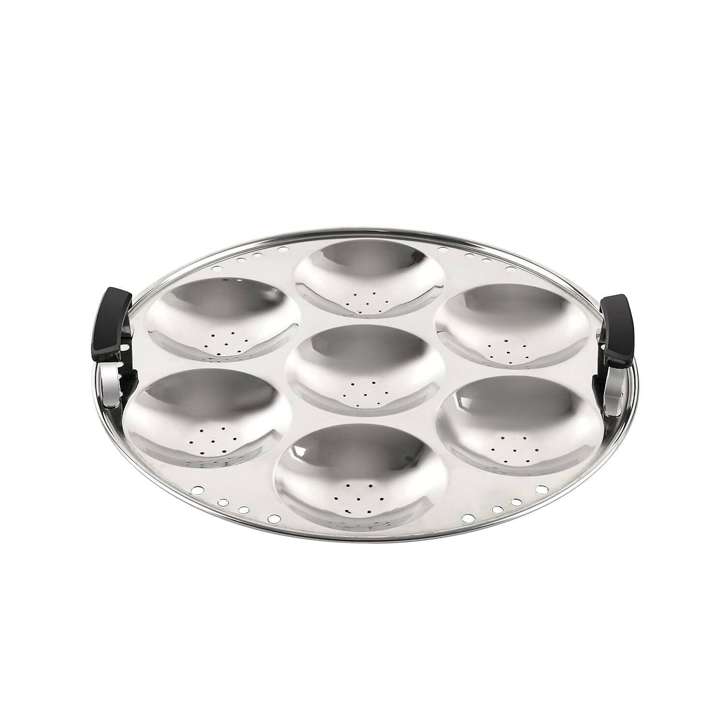 Cello Stainless Steel Induction Base Idli Cooker (Idly Maker) And Multi Kadhai Set of 6
