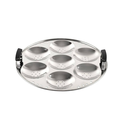 Cello Stainless Steel Induction Base Idli Cooker (Idly Maker) And Multi Kadhai Set of 6