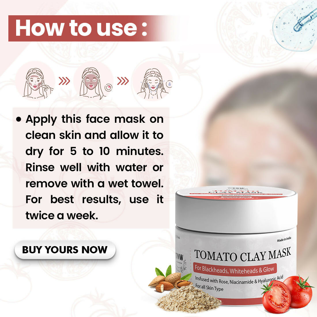 The Natural Wash Tomato Clay Face Mask