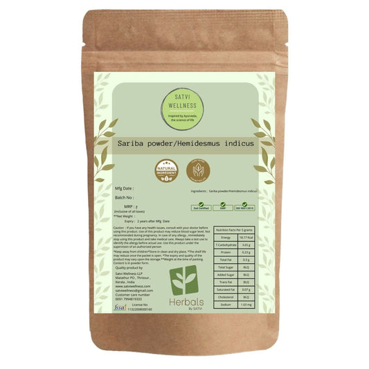Satvi Wellness Sariba Powder | Hemidesmus Indicus  | Herbal Tea