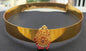 Plain Gold-Polished Hip belt with Temple Pendant