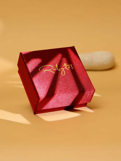 Gold Plated Kundan Necklace - Ruby Raang