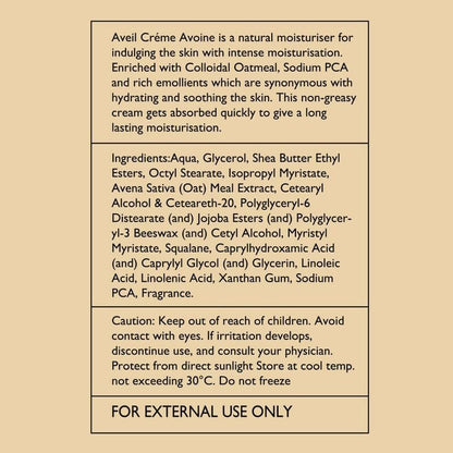 Aveil Creme Avoine Oat Meal Body Moisturizer