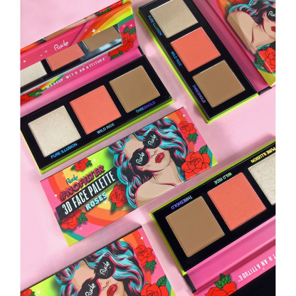 Rude Cosmetics Nofilter 3d Face Palette - Roses