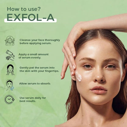 Aveil Exfol-A Anti Aging Face Serum - Renews & Repairs Skin Overnight
