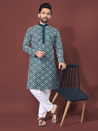 Traditional Readymade Kurta Pajama for Men by Infinity Export