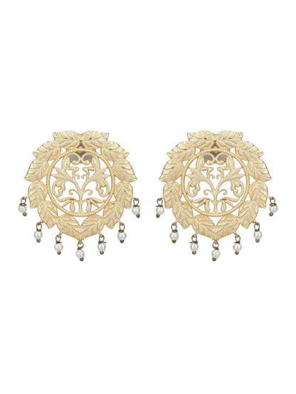 Joban Fashion Women Handcrafted Matte Gold Earrings