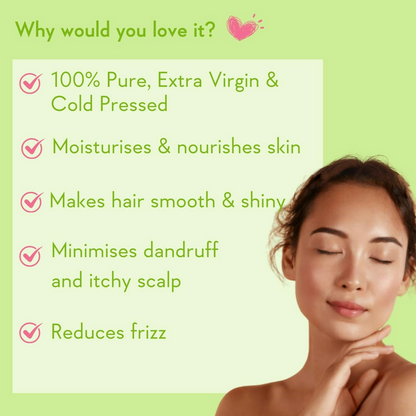 WishCare100% Pure Premium Cold Pressed Olive Oil For Hair & Skin