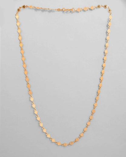 VOJ Gold-Polished Heart Shaped Chan for Women