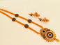 Blue Kemp Long Necklace Set For Weddings