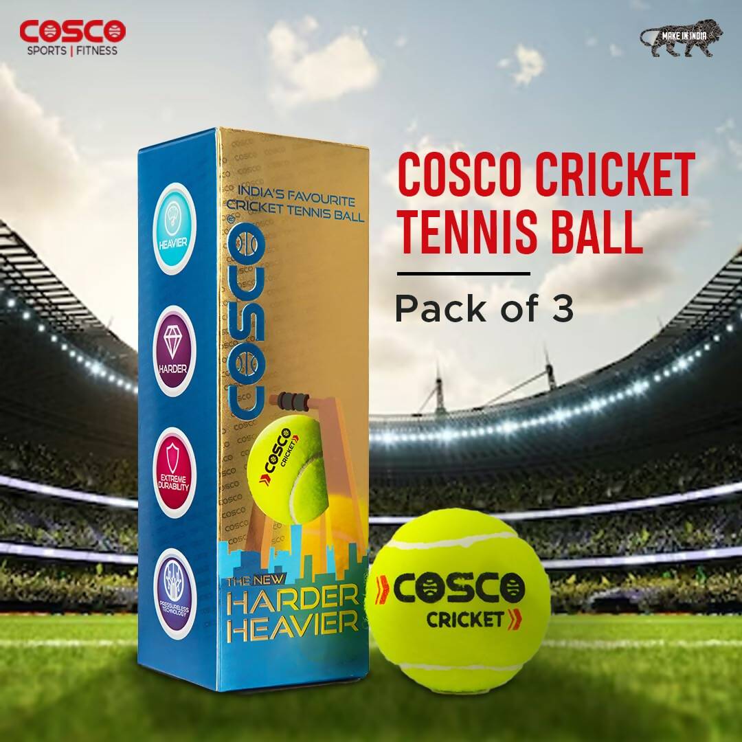 Cosco Light Cricket Tennis Balls (Pack of 3)