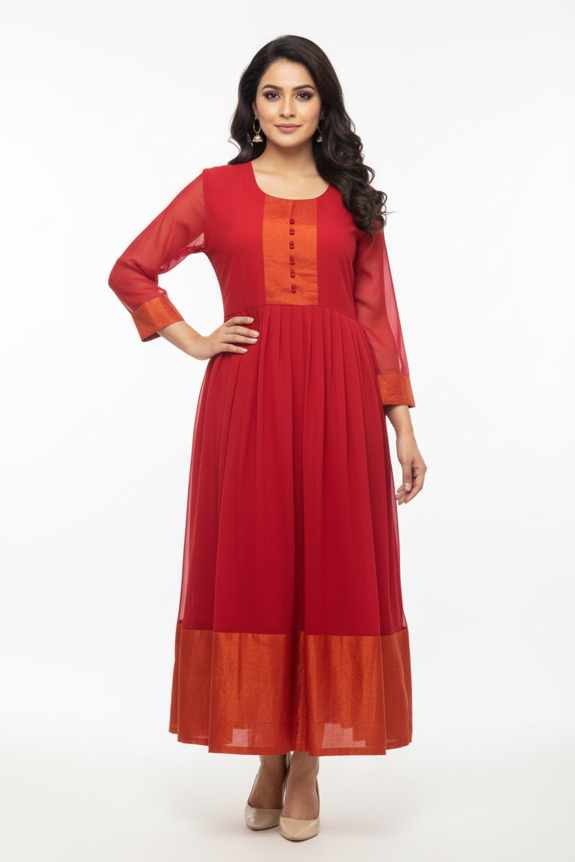 Georgette long kurti