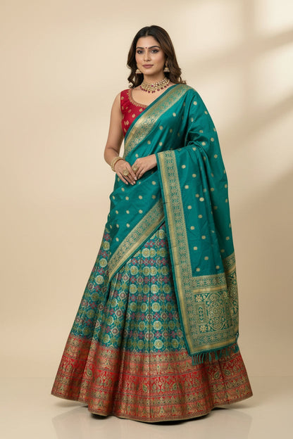 Silk lehenga set